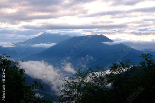 clouds over the mountains