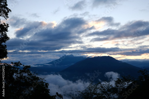 clouds over the mountains