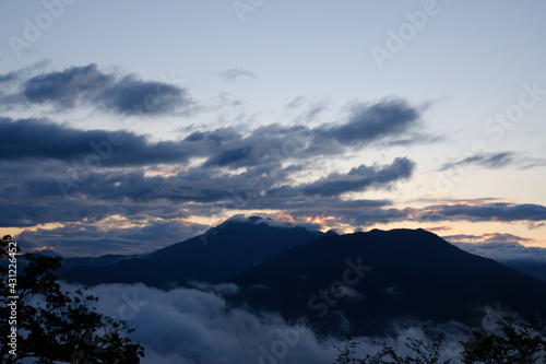 clouds over the mountain
