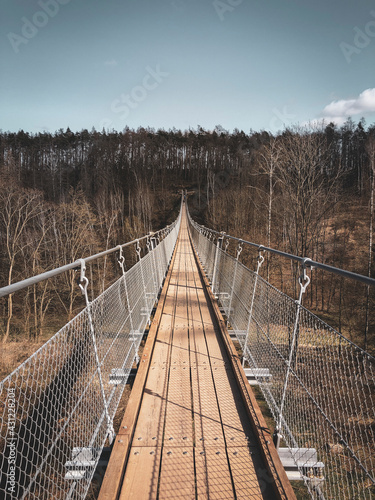 Fototapeta Naklejka Na Ścianę i Meble -  Hängebrücke Hohe Schrecke in Thüringen