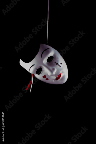 scary mask isolated on a black background