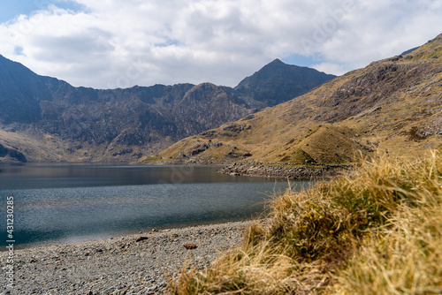 lake and mountains