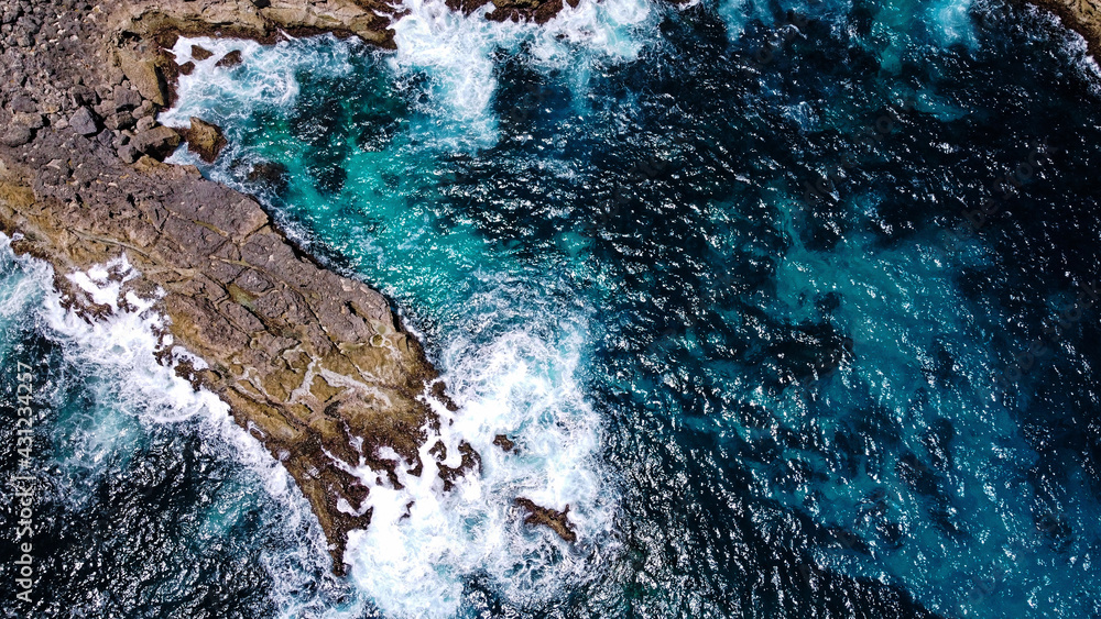 vue aérienne mer caraïbe 