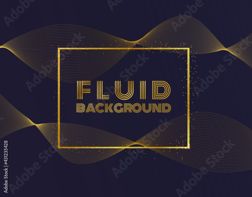 Golden fluid background design