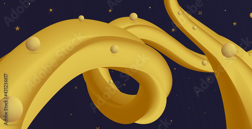 Fluid gold background