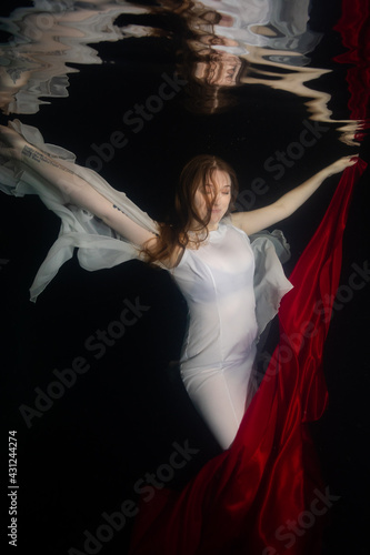 woman underwater