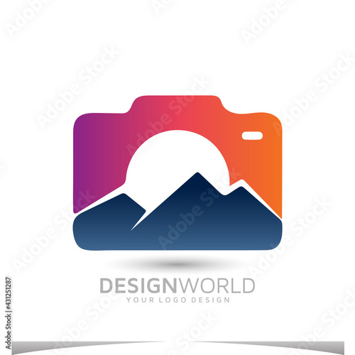 mountain Photographers vector logo design template.