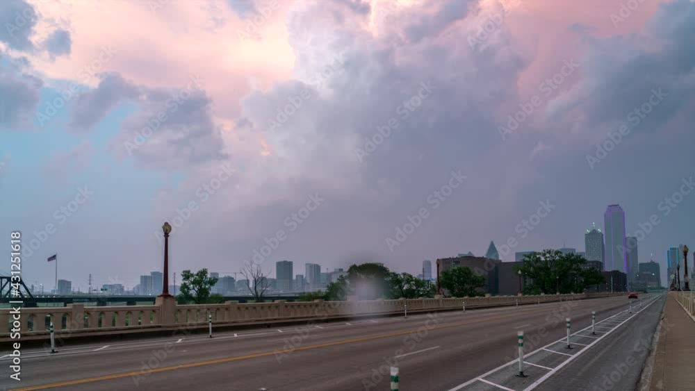 Sunset Time Lapse to Night time with Rain Storm on the Sky Sunset Time Lapse to Night time with Rain Storm on the Sky