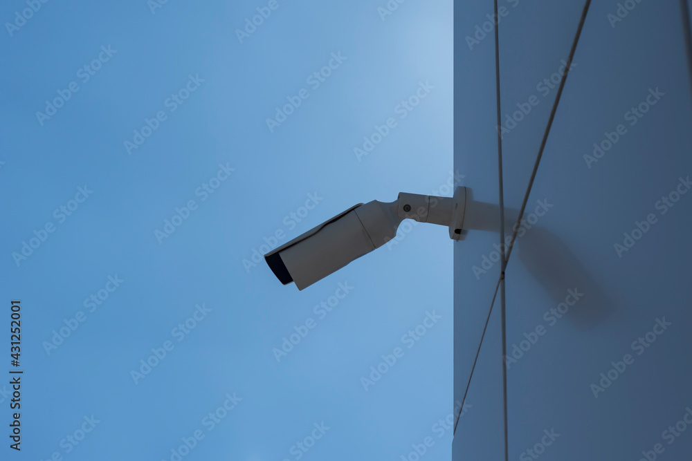 CCTV monitoring. Outdoor video surveillance camera for object protection. CCTV monitoring. Outdoor video surveillance camera for object protection.
