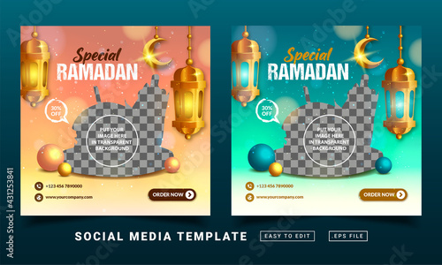 Special ramadan food promotion social media banner template
