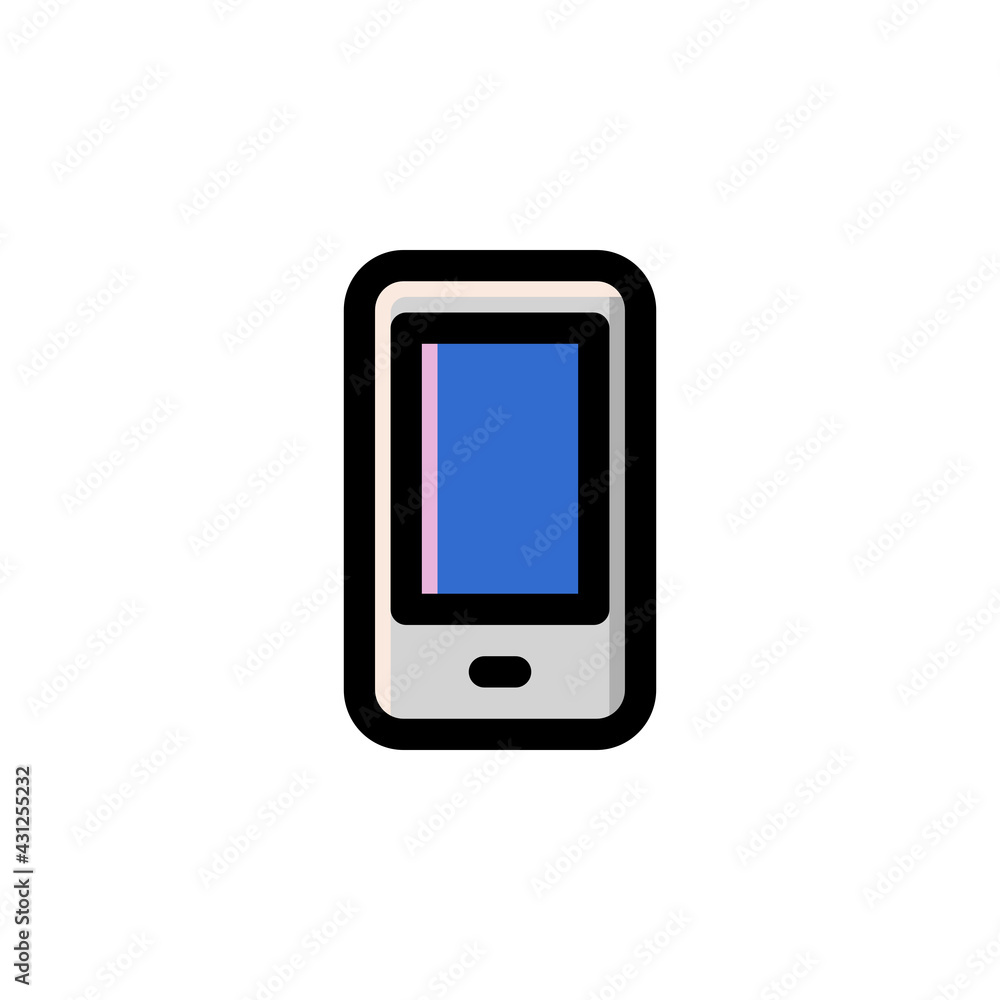 Phone Technology Outline Icon Logo Vector Illustration. Phone Technology Outline Icon Logo Vector Illustration.