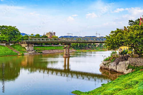Ky Lua Bridge spans Ky Cung River in Lang Son City, Vietnam ...