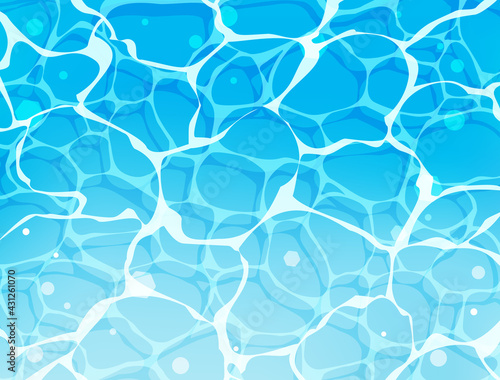 海の表面の波紋をイメージしたイラスト