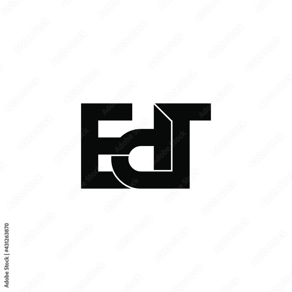 edt letter original monogram logo design edt letter original monogram logo design