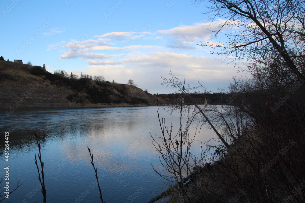 Evening Shadow On The River, Gold Bar Park, Edmonton, Alberta