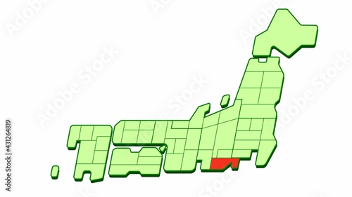 簡略した日本地図