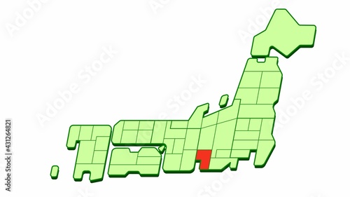 簡略した日本地図