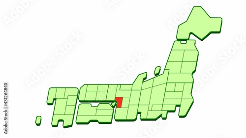 簡略した日本地図