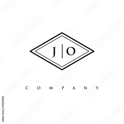 initial JO logo design vector