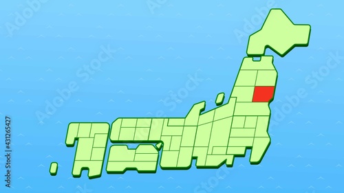 簡略した日本地図