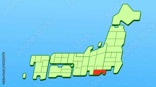簡略した日本地図
