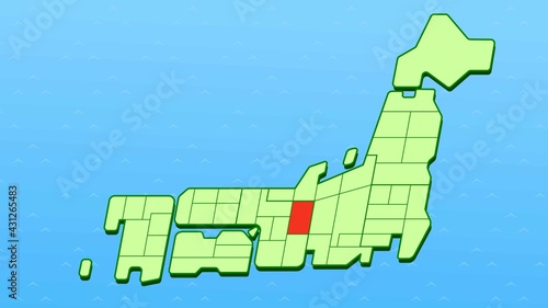 簡略した日本地図