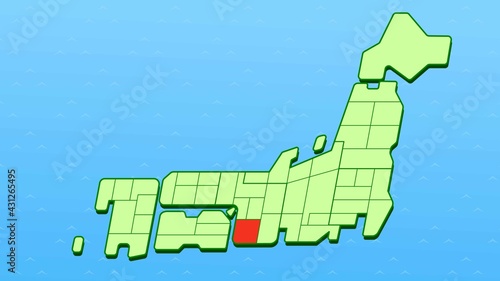 簡略した日本地図