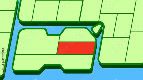 簡略した日本地図