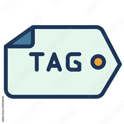tag tagging seo keyword single isolated icon with filled line style