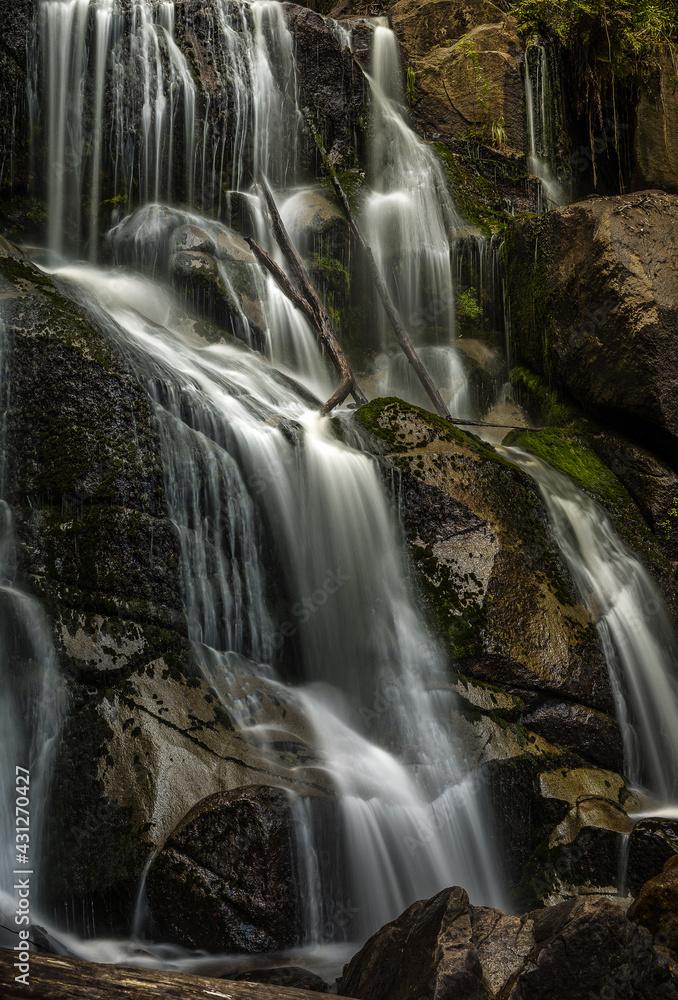 Waterfall and rocks Waterfall and rocks