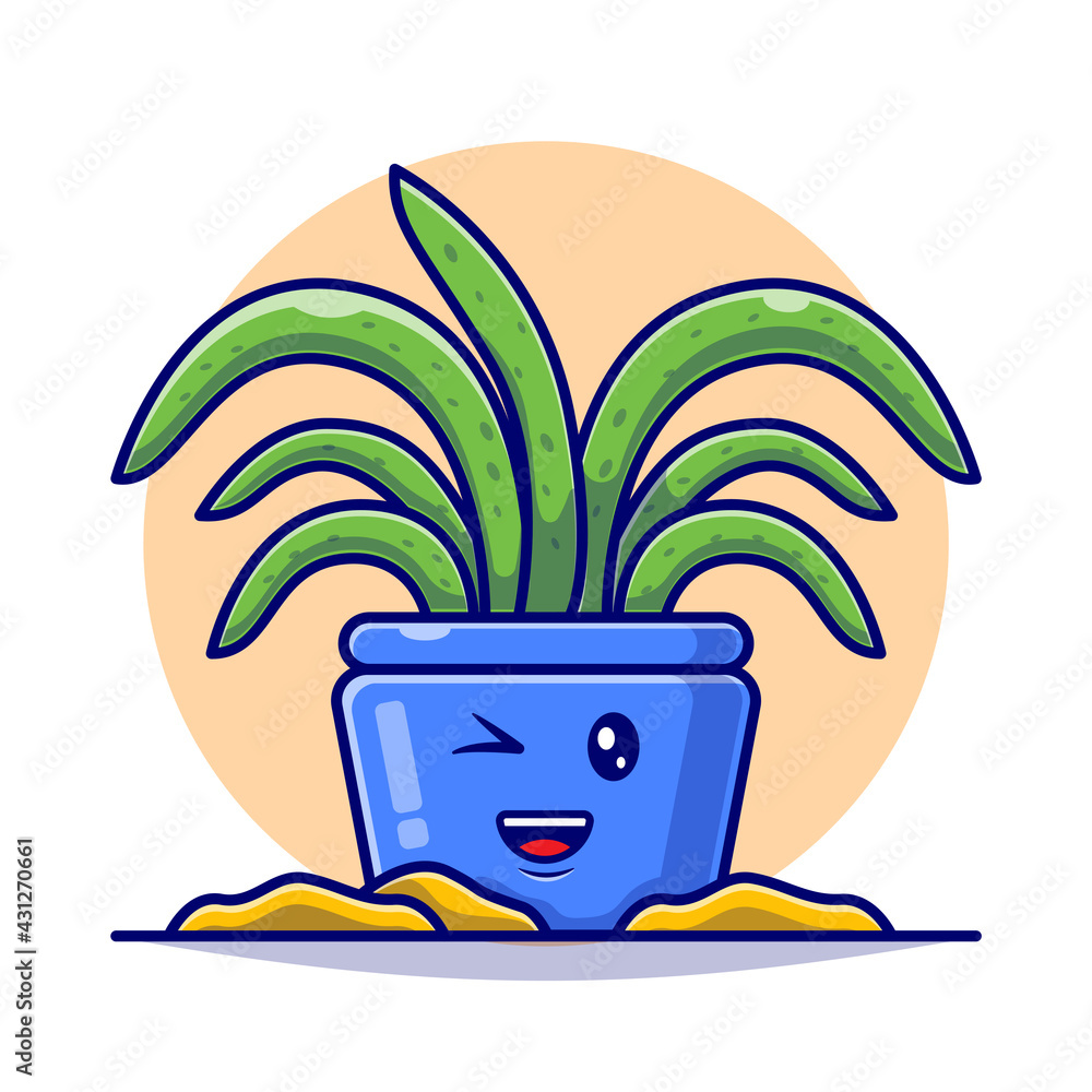 Plant Cute Collection Vector Flat Illustration. Plant, kawaii, set game,  asset, icon, floral, nature, green. Cute Kawaii Plant Flat Cartoon Style.  vector de Stock | Adobe Stock
