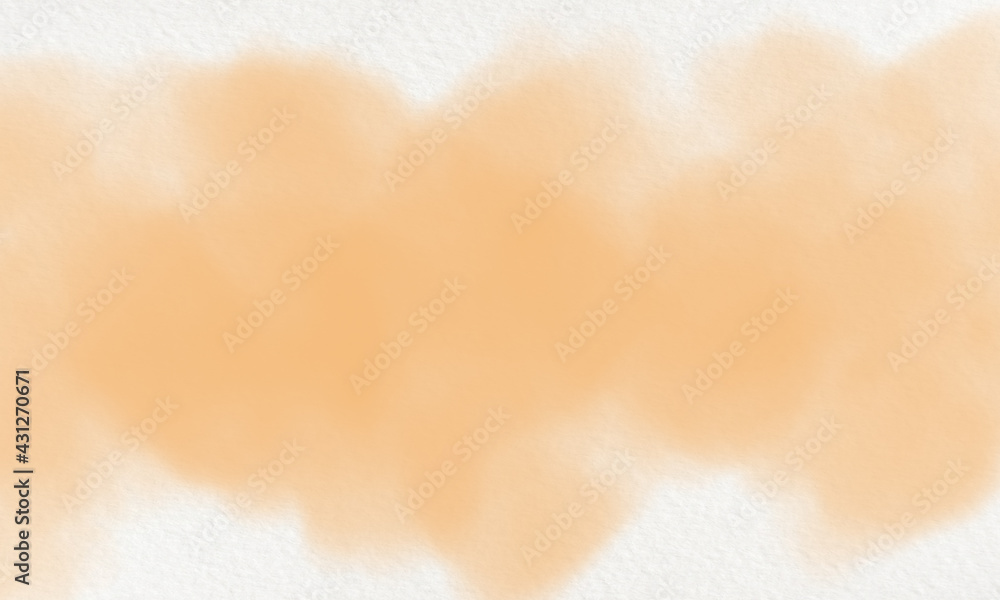 Fototapeta premium peach watercolor background on white canvas