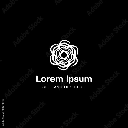 Simple Flower Abstract Logo Design Art