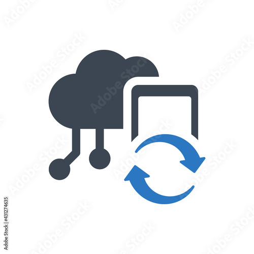 Mobile app syncing icon
