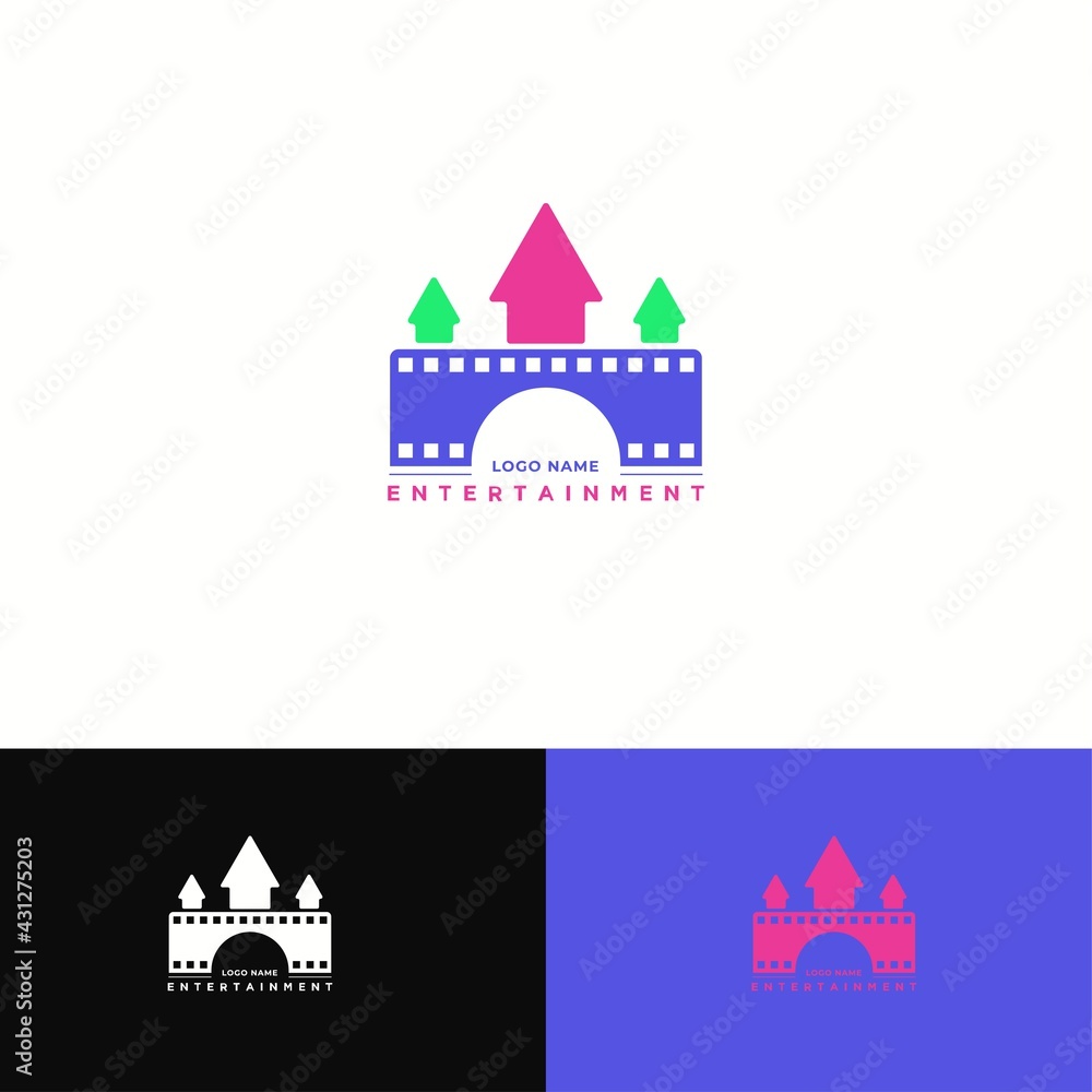 logo template abstract for business computers and internet