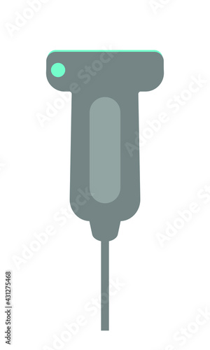 pictogram of linear probe ultrasound. medical equipment concept