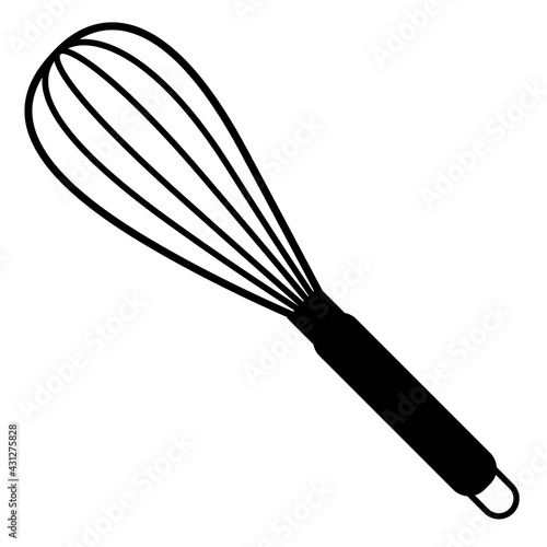 balloon whisk for mixing and whisking icon on white background. flat style. mixing & whisking cooking equipment symbol. balloon whisk sign.