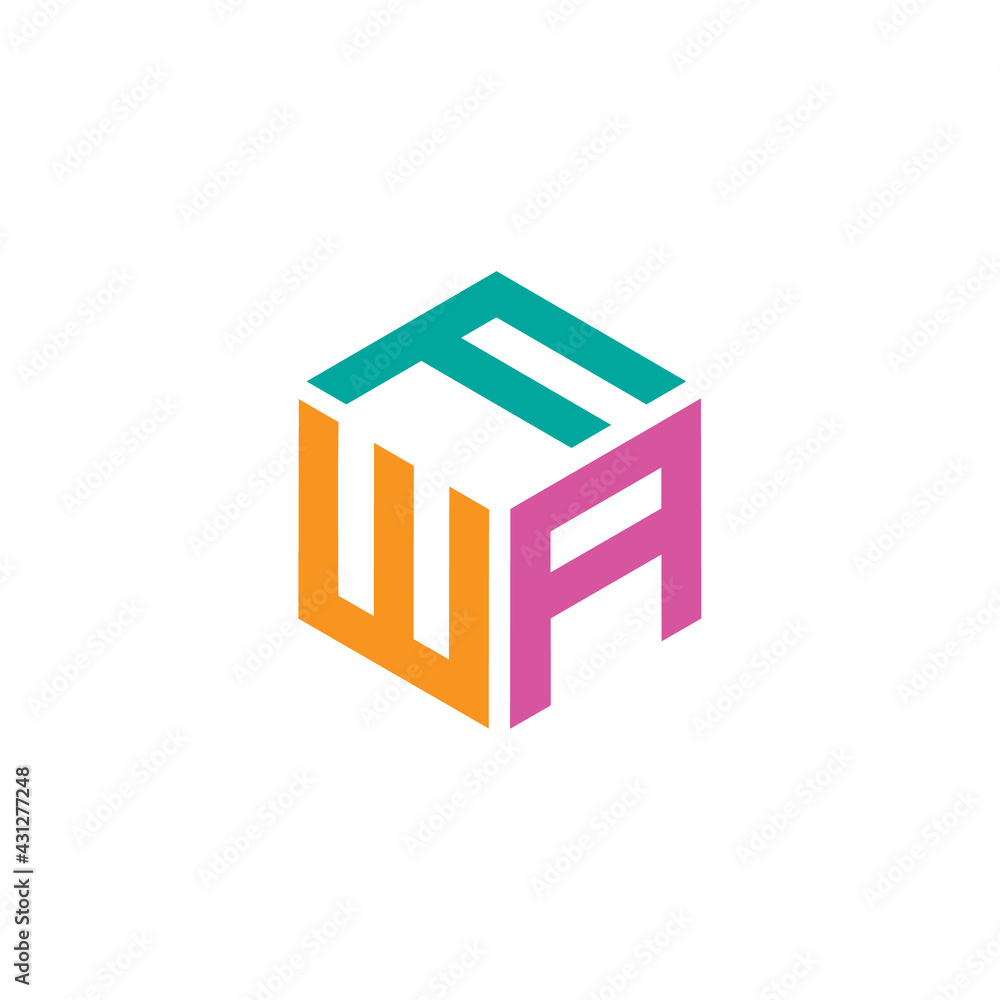 Hexagon design with the letters FWA Hexagon design with the letters FWA