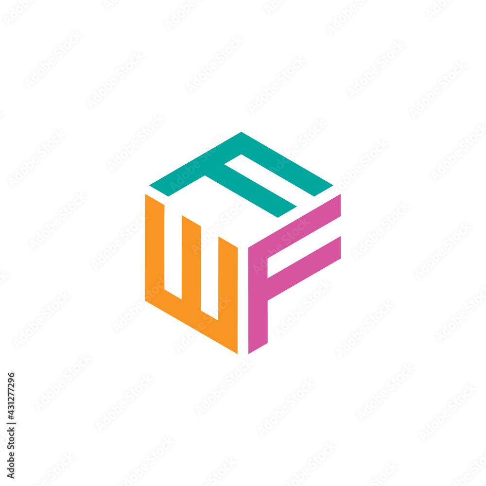 Hexagon design with the letters FWF Hexagon design with the letters FWF