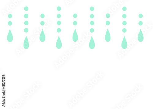 雨のしずく　グリーン