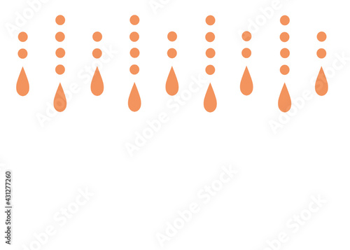 雨のしずく　オレンジ色