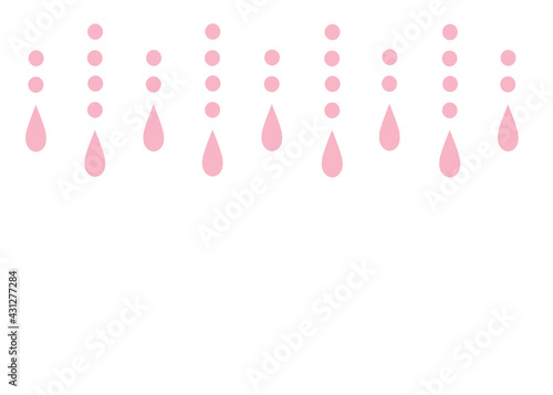 雨のしずく　ピンク