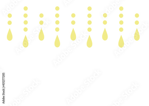 雨のしずく　黄色
