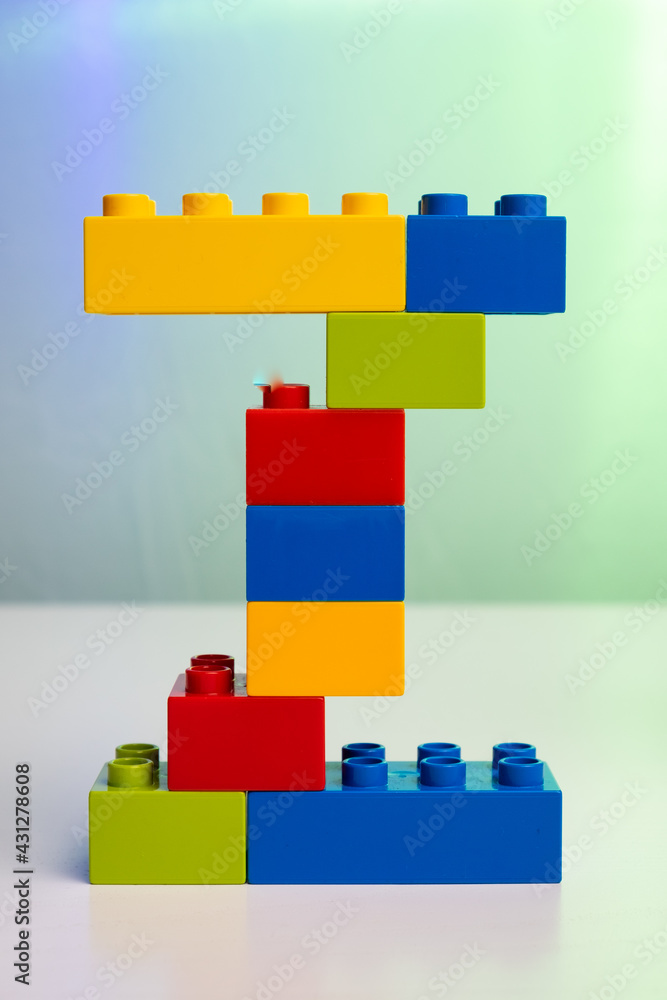 the letter Z built from toy brick letters the letter Z built from toy brick letters