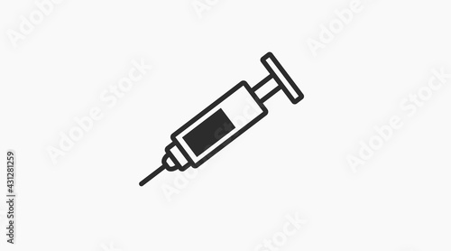 Vector Isolated Illustration of a Syringe. Syringe Icon