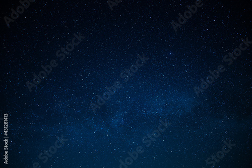 Fototapeta Blue night starry sky, space, background for screensaver