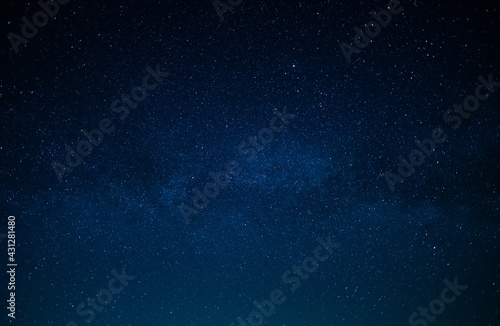 Blue night starry sky, space, background for screensaver. Astrology, horoscope, zodiac signs © Anton