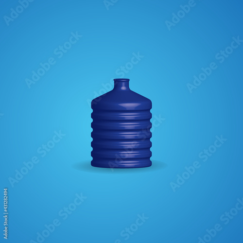 3D gallons of water vector illustration