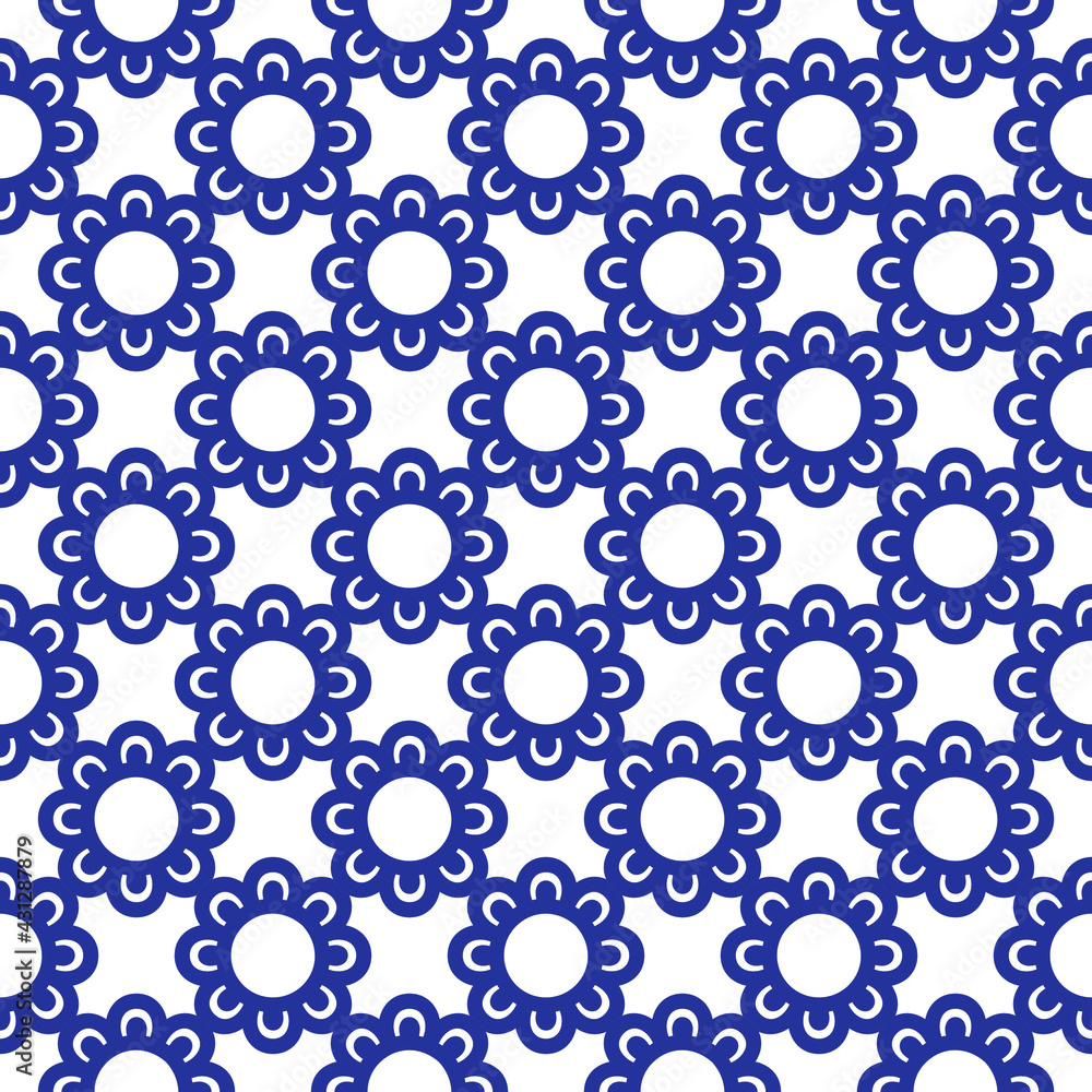 Seamless vector pattern in geometric ornamental design background 