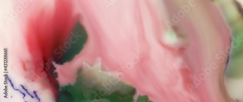 Macro Textures with Vibrant Neon Color Palette. Abstract Background Made with Oil Mixed with Green and Pink Dye, Ink, and Paint.